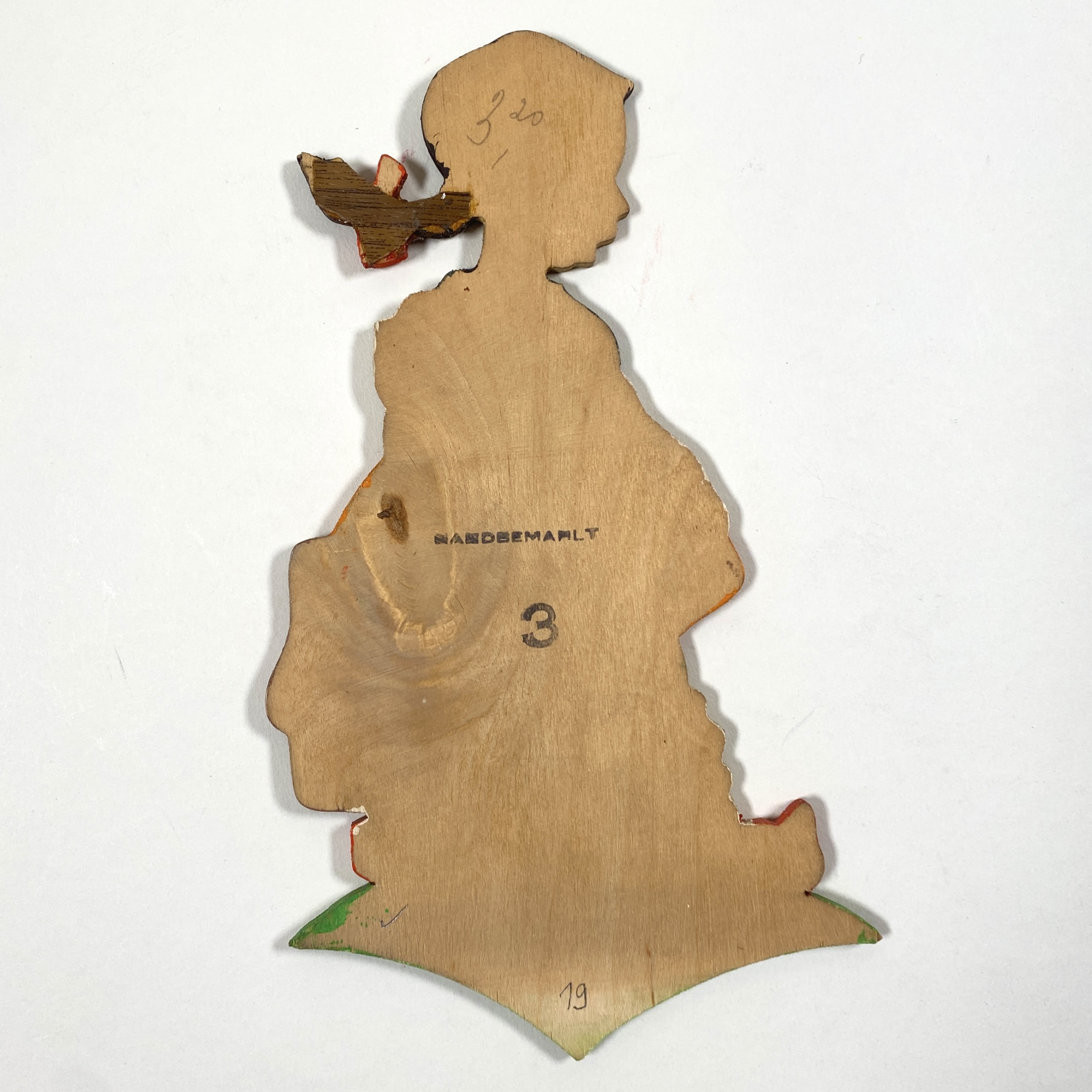 Holland Girl Mid Century Wood Art