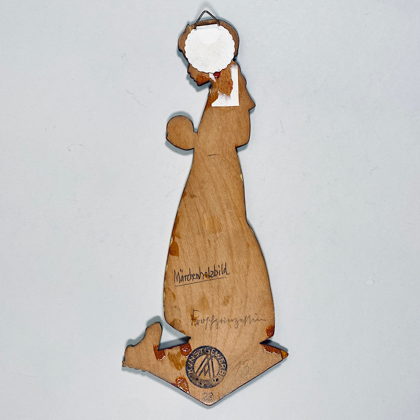 Märchenholzbild German Wall Figure Froschkönig