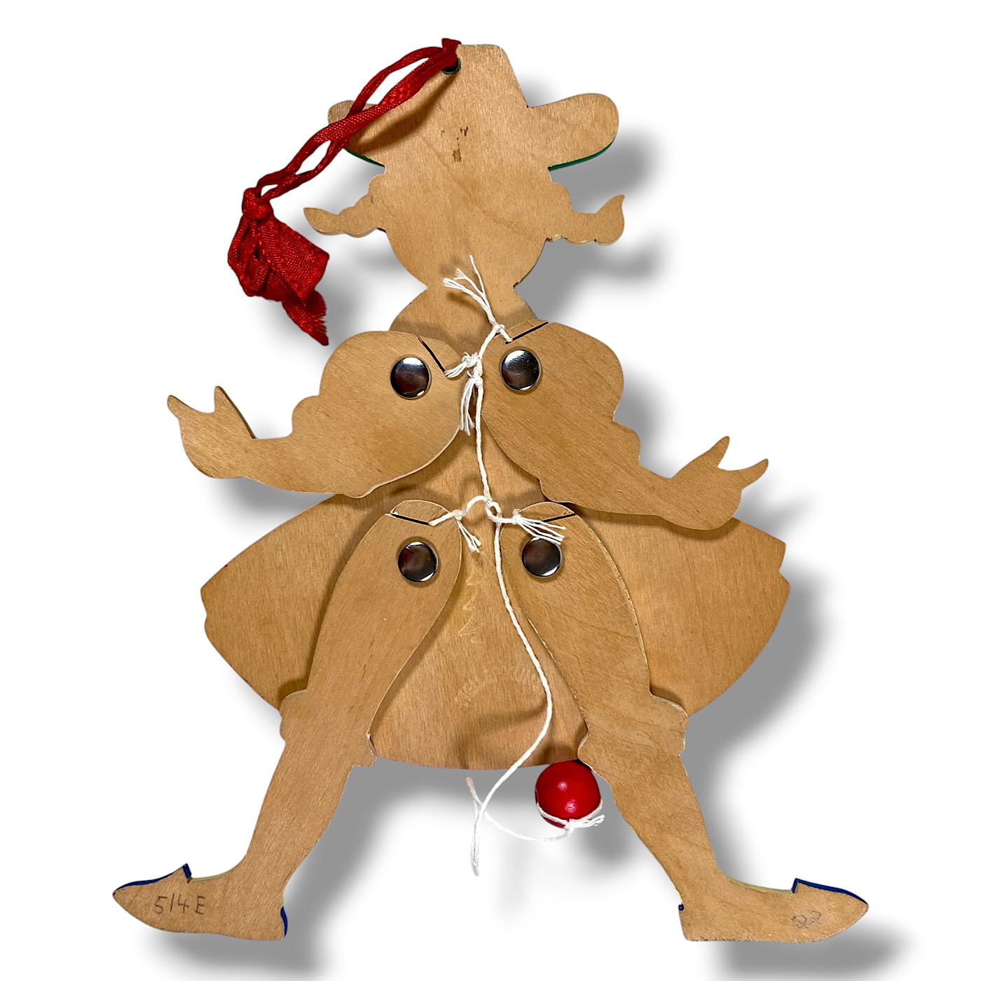 Märchen-Holzbild German Wall Figure Hampelmann Hellerkunst 