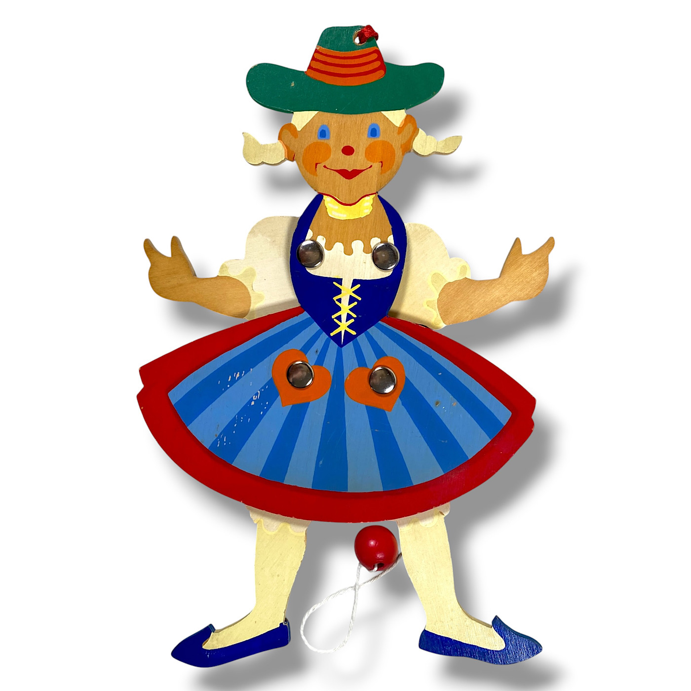 Märchen-Holzbild German Wall Figure Hellerkunst Hampelmann 