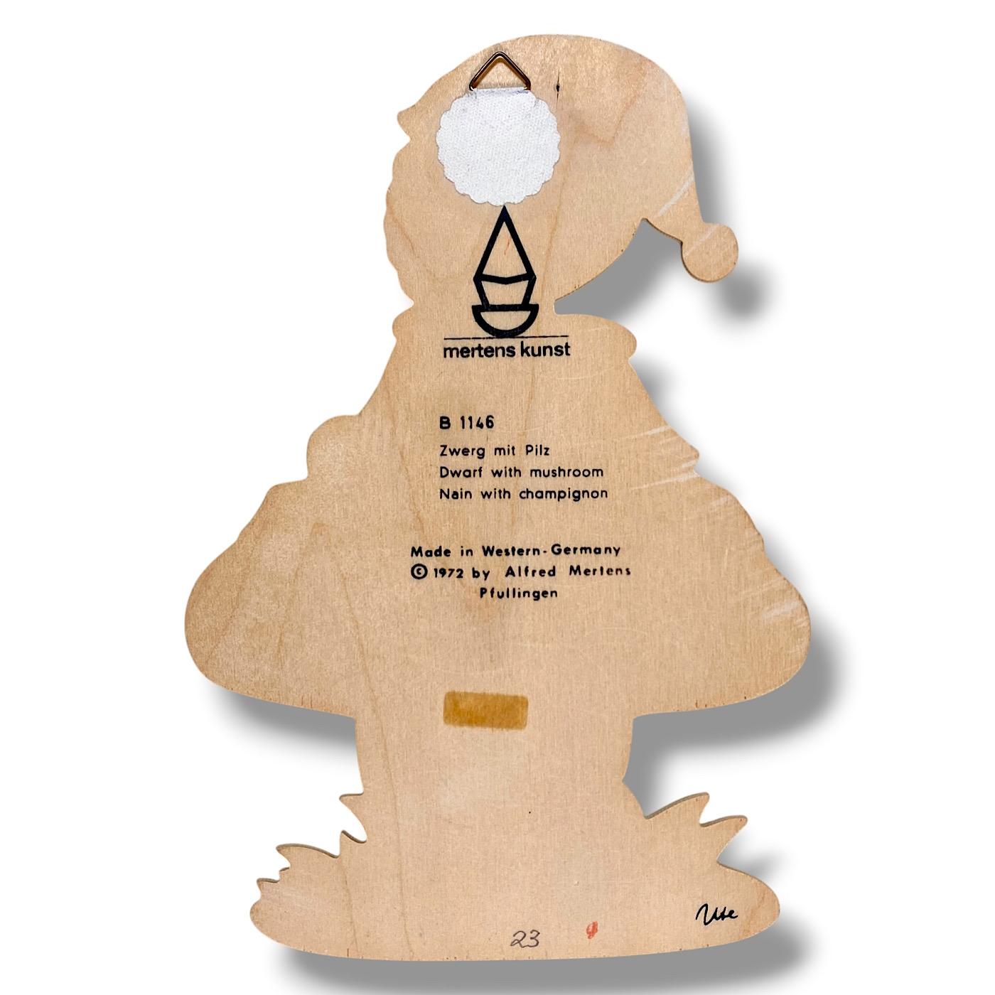 Märchen-Holzbilder German Wall Figure Fliegenpilz 