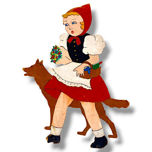 Laubsägearbeit Rotkäppchen Weihnachten 1943